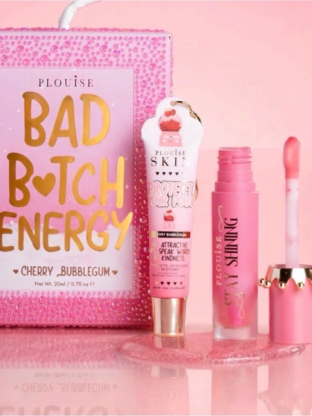Cherry bubblegum lip set